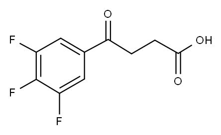 4-オキソ-4-(3,4,5-トリフルオロフェニル)酪酸 化学構造式