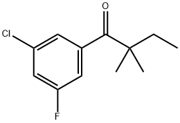 3'-CHLORO-2,2-DIMETHYL-5'-FLUOROBUTYROPHENONE Structure