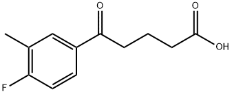 5-(4-フルオロ-3-メチルフェニル)-5-オキソ吉草酸 化学構造式