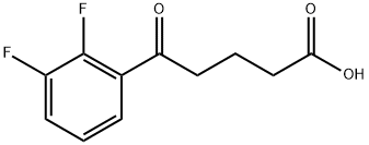 5-(2,3-ジフルオロフェニル)-5-オキソ吉草酸 化学構造式