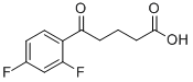 5-(2,4-ジフルオロフェニル)-5-オキソ吉草酸 化学構造式