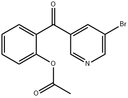 3-(2-ACETOXYBENZOYL)-5-BROMOPYRIDINE Structure