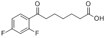 7-(2,4-ジフルオロフェニル)-7-オキソヘプタン酸 化学構造式