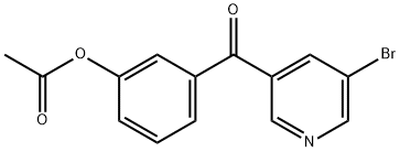 3-(3-ACETOXYBENZOYL)-5-BROMOPYRIDINE Struktur