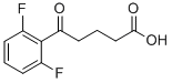 5-(2,6-ジフルオロフェニル)-5-オキソ吉草酸 化学構造式