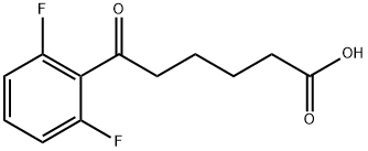6-(2,6-ジフルオロフェニル)-6-オキソヘキサン酸 化学構造式