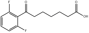 7-(2,6-DIFLUOROPHENYL)-7-OXOHEPTANOIC ACID,898766-49-9,结构式