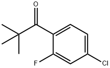 4'-クロロ-2,2-ジメチル-2'-フルオロプロピオフェノン 化学構造式
