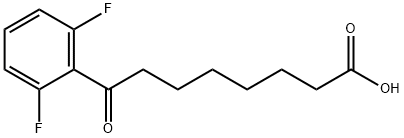 8-(2,6-ジフルオロフェニル)-8-オキソオクタン酸 化学構造式