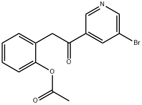 2-ACETOXYBENZYL 5-BROMO-3-PYRIDYL KETONE Struktur