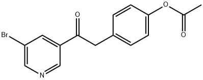 4-ACETOXYBENZYL 5-BROMO-3-PYRIDYL KETONE 结构式