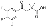 2,2-ジメチル-4-オキソ-4-(3,4,5-トリフルオロフェニル)酪酸 化学構造式