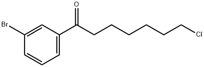 1-(3-ブロモフェニル)-7-クロロ-1-オキソヘプタン 化学構造式