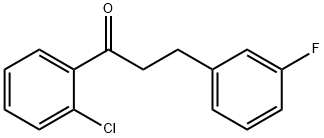 2'-クロロ-3-(3-フルオロフェニル)プロピオフェノン 化学構造式