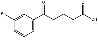 5-(3-ブロモ-5-メチルフェニル)-5-オキソ吉草酸 化学構造式