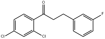 2',4'-ジクロロ-3-(3-フルオロフェニル)プロピオフェノン 化学構造式