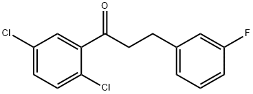2',5'-ジクロロ-3-(3-フルオロフェニル)プロピオフェノン 化学構造式