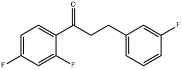 2',4'-DIFLUORO-3-(3-FLUOROPHENYL)PROPIOPHENONE Structure