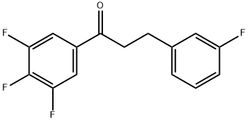 3-(3-フルオロフェニル)-3',4',5'-トリフルオロプロピオフェノン 化学構造式