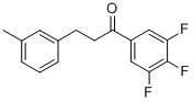 3-(3-メチルフェニル)-3',4',5'-トリフルオロプロピオフェノン 化学構造式