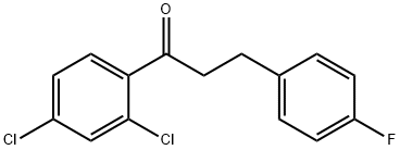 2',4'-ジクロロ-3-(4-フルオロフェニル)プロピオフェノン 化学構造式