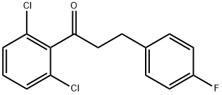 2',6'-ジクロロ-3-(4-フルオロフェニル)プロピオフェノン 化学構造式