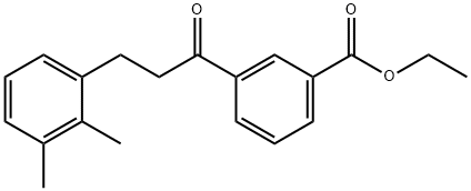 3'-カルボエトキシ-3-(2,3-ジメチルフェニル)プロピオフェノン 化学構造式