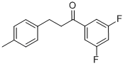 3',5'-ジフルオロ-3-(4-メチルフェニル)プロピオフェノン 化学構造式