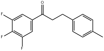 3-(4-メチルフェニル)-3',4',5'-トリフルオロプロピオフェノン 化学構造式