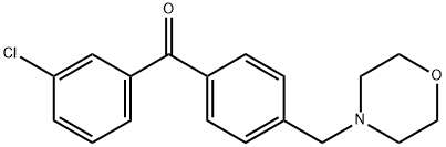 (3-クロロフェニル)(4-モルホリン-4-イルメチルフェニル)メタノン 化学構造式