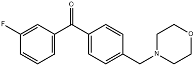3-FLUORO-4'-MORPHOLINOMETHYL BENZOPHENONE,898769-98-7,结构式