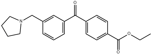 4'-CARBOETHOXY-3-PYRROLIDINOMETHYL BENZOPHENONE price.