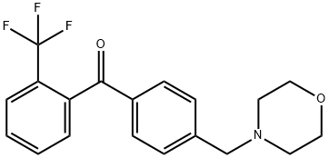 4'-モルホリノメチル-2-トリフルオロメチルベンゾフェノン 化学構造式