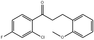 2'-CHLORO-4'-FLUORO-3-(2-METHOXYPHENYL)PROPIOPHENONE Structure
