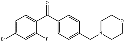 4-BROMO-2-FLUORO-4'-MORPHOLINOMETHYL BENZOPHENONE Struktur