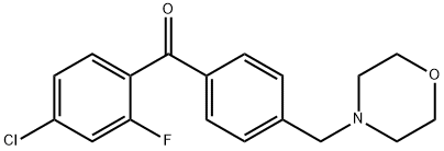 4-CHLORO-2-FLUORO-4'-MORPHOLINOMETHYL BENZOPHENONE Structure