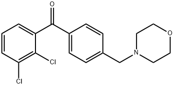 2,3-DICHLORO-4'-MORPHOLINOMETHYL BENZOPHENONE Structure