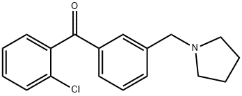 2-CHLORO-3'-PYRROLIDINOMETHYL BENZOPHENONE Structure