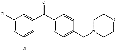 3,5-DICHLORO-4'-MORPHOLINOMETHYL BENZOPHENONE Structure