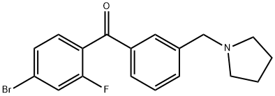 4-BROMO-2-FLUORO-3'-PYRROLIDINOMETHYL BENZOPHENONE price.