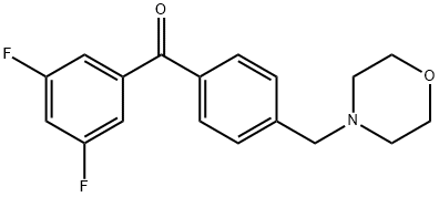 3,5-DIFLUORO-4'-MORPHOLINOMETHYL BENZOPHENONE Structure