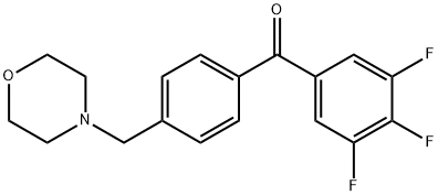 4'-MORPHOLINOMETHYL-3,4,5-TRIFLUOROBENZOPHENONE Struktur