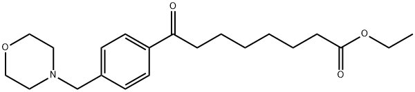 8-[4-(モルホリノメチル)フェニル]-8-オキソオクタン酸エチル 化学構造式