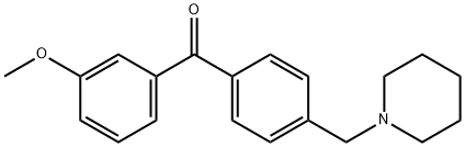 3-METHOXY-4'-PIPERIDINOMETHYL BENZOPHENONE Struktur