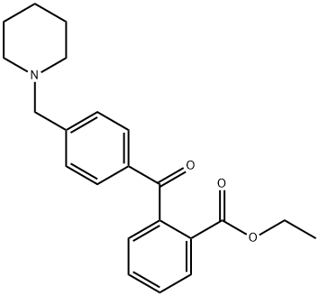 2-CARBOETHOXY-4'-PIPERIDINOMETHYL BENZOPHENONE 化学構造式