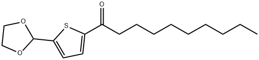 5-(1,3-ジオキソラン-2-イル)-2-チエニルノニルケトン 化学構造式