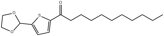 デシル5-(1,3-ジオキソラン-2-イル)-2-チエニルケトン 化学構造式
