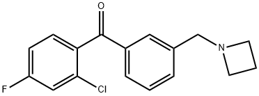 3'-AZETIDINOMETHYL-2-CHLORO-4-FLUOROBENZOPHENONE Structure
