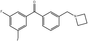 3'-アゼチジノメチル-3,5-ジフルオロベンゾフェノン 化学構造式