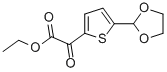 5-(1,3-ジオキソラン-2-イル)-2-テノイルぎ酸エチル 化学構造式